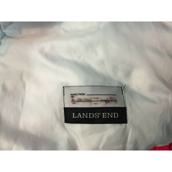 (JL) Y2K Lands' End Girls Jacket Size L (14) Winter Hooded Zip Lined Waterproof - Picture 9 of 9